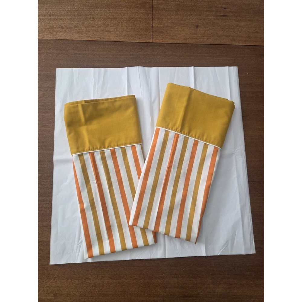 Groovy Mcm Pillow Cases Fashion Manor Penn Prest Muslin Striped Penneys Set‎ Two